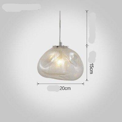 Suspension LED en verre déformé coloré Loft | Marco Lucetti Transparent - 20cm