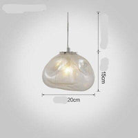 Suspension LED en verre déformé coloré Loft | Marco Lucetti Transparent - 20cm