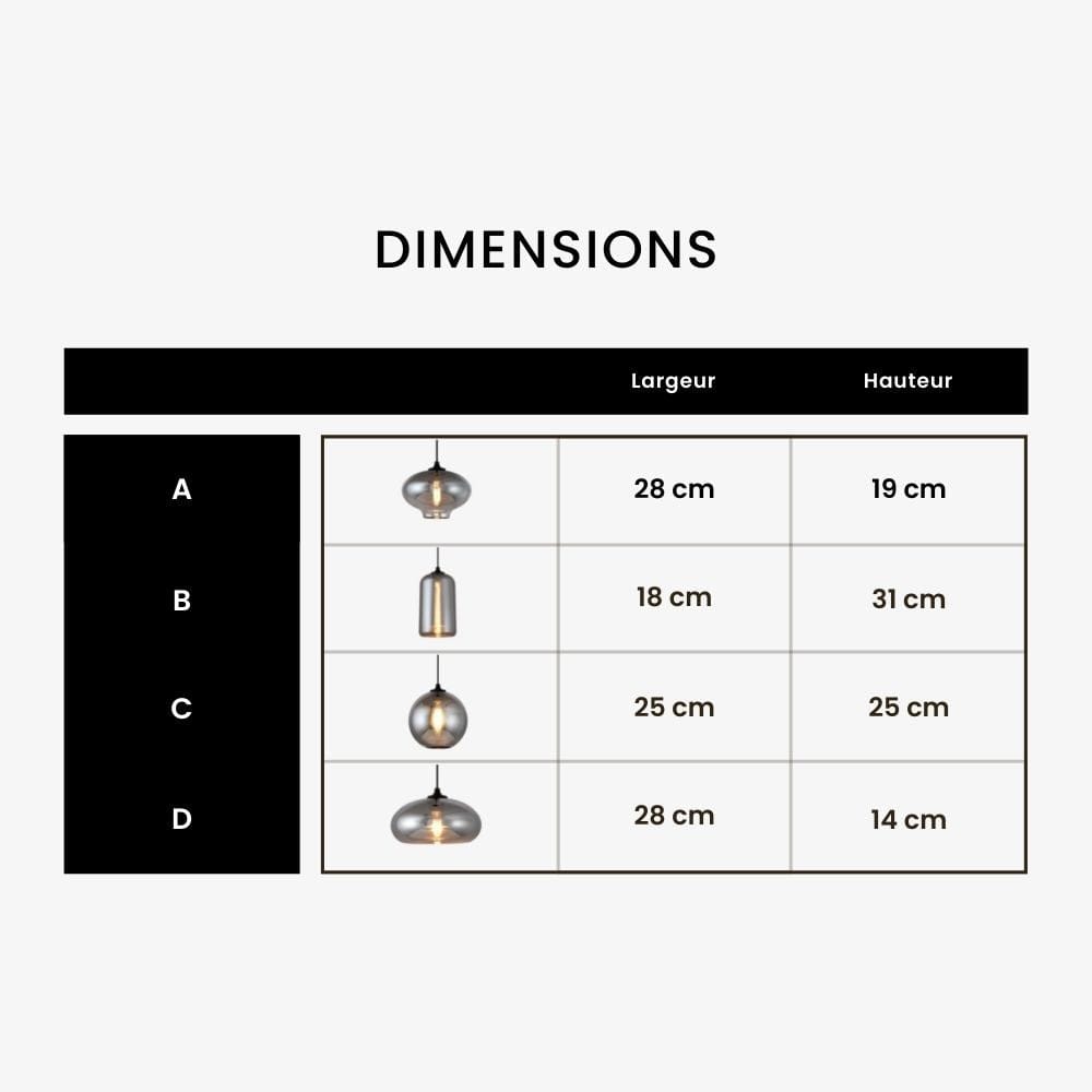 Suspension LED en verre design avec ampoule industrielle | Marco Lucetti