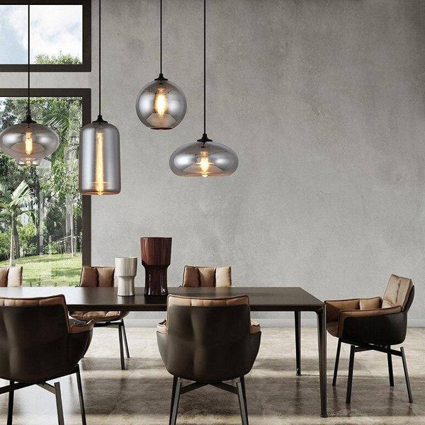 Suspension LED en verre design avec ampoule industrielle | Marco Lucetti