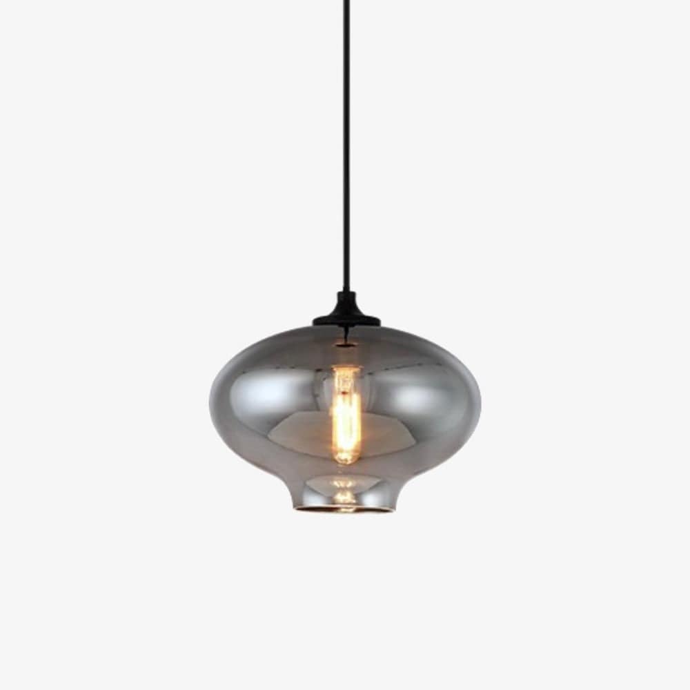 Suspension LED en verre design avec ampoule industrielle | Marco Lucetti A - 28 x 19cm