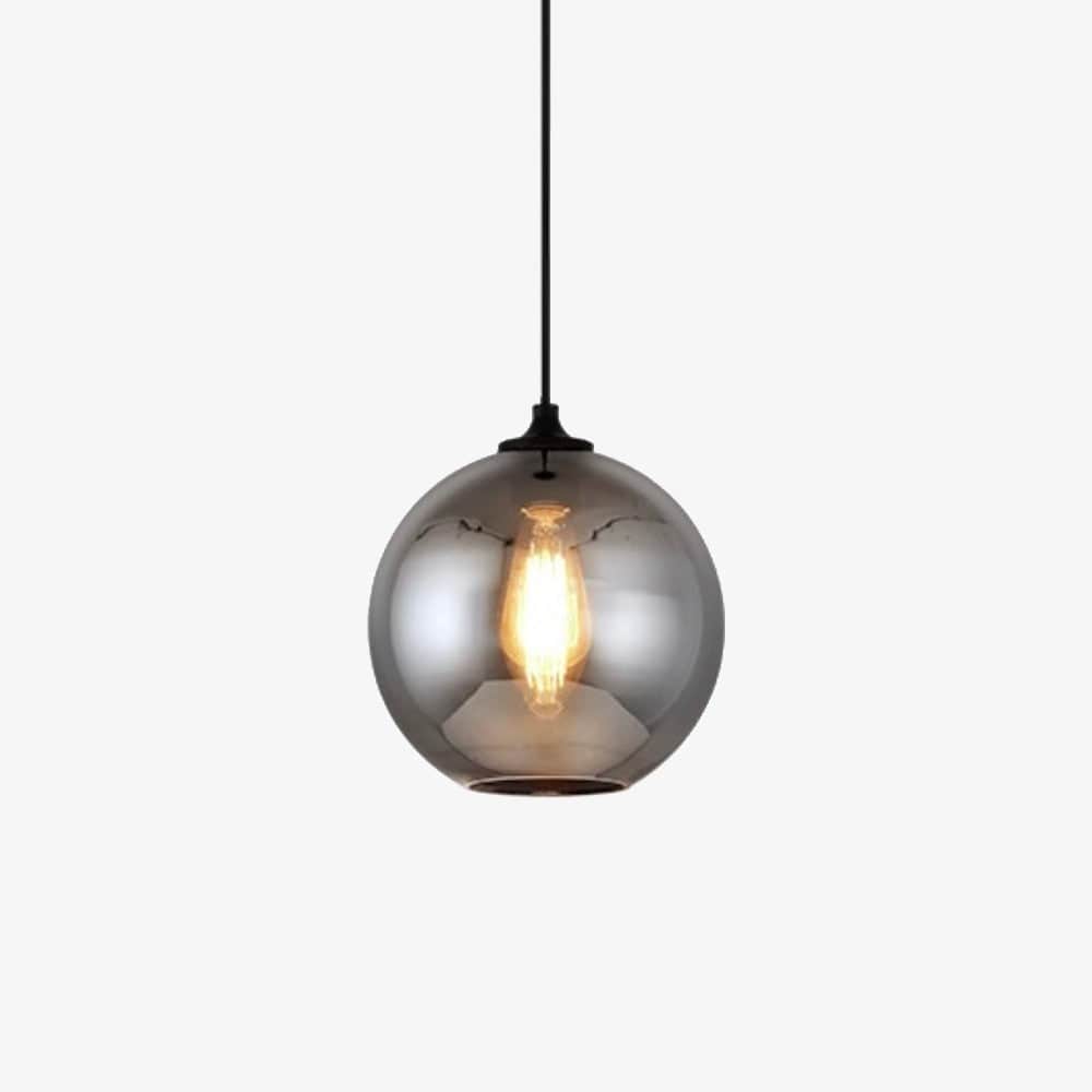 Suspension LED en verre design avec ampoule industrielle | Marco Lucetti C - 25 x 25cm