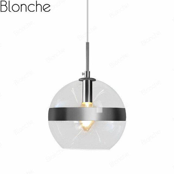 Suspension LED en verre design - Boule stylée "Hang" | Marco Lucetti Gris