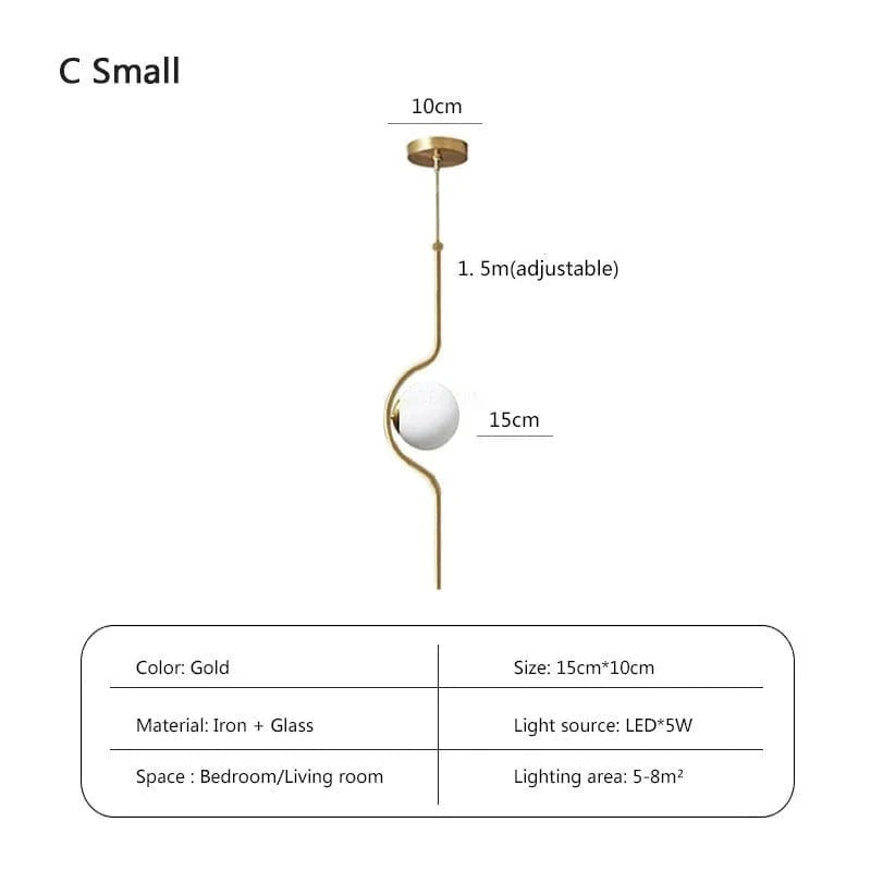 Suspension LED en verre design contemporain - Luminaire décoratif haut de gamme | Marco Lucetti CPL010CS / Blanc froid