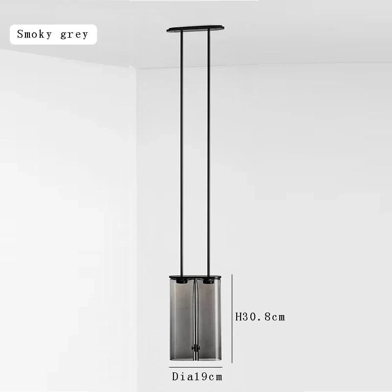 Suspension LED en verre - Design moderne italien | Marco Lucetti B gris fumé / Lumière chaude