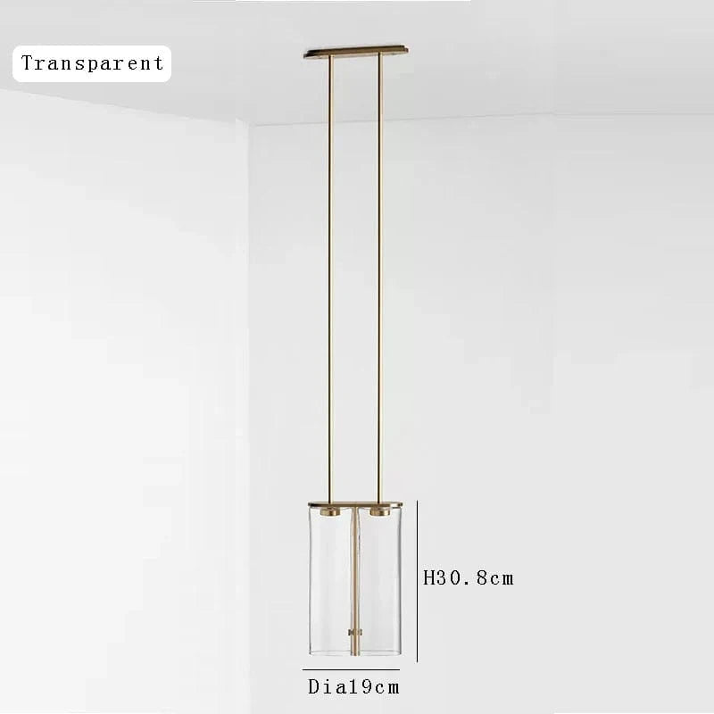 Suspension LED en verre - Design moderne italien | Marco Lucetti B transparent / Lumière naturelle