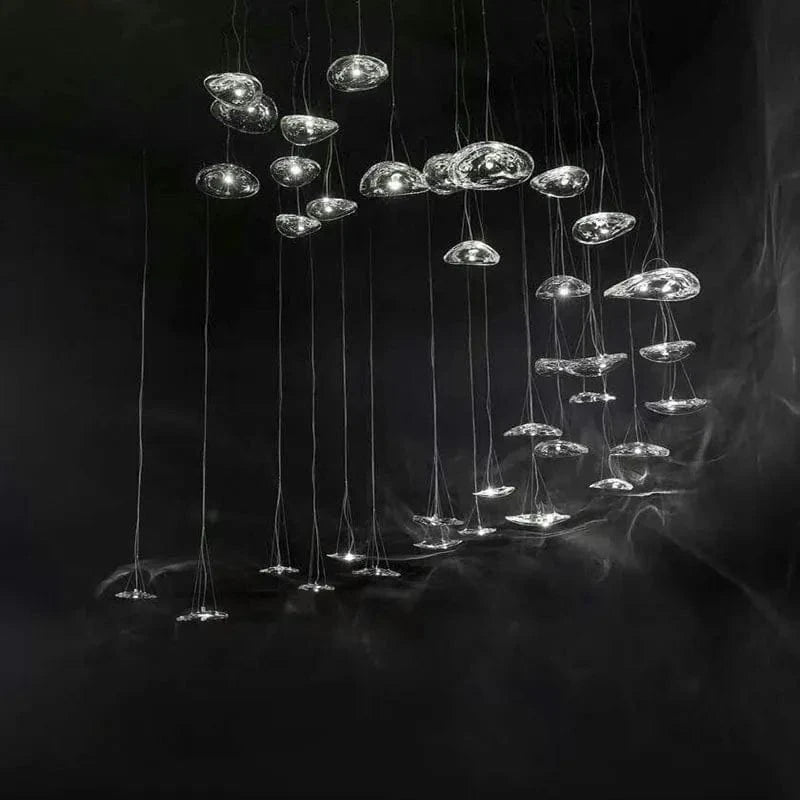 Suspension LED en verre design nordique Manta. | Marco Lucetti