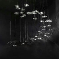 Suspension LED en verre design nordique Manta. | Marco Lucetti