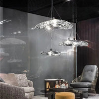 Suspension LED en verre design nordique Manta. | Marco Lucetti