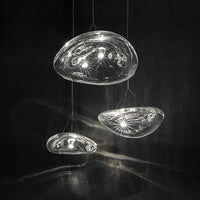 Suspension LED en verre design nordique Manta. | Marco Lucetti