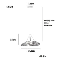 Suspension LED en verre design nordique Manta. | Marco Lucetti 35cm 1 lumière / Lumière chaude 3000K