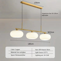 Suspension LED en verre - Design Nordique Moderne Décoratif | Marco Lucetti Or / Lumière tricolore