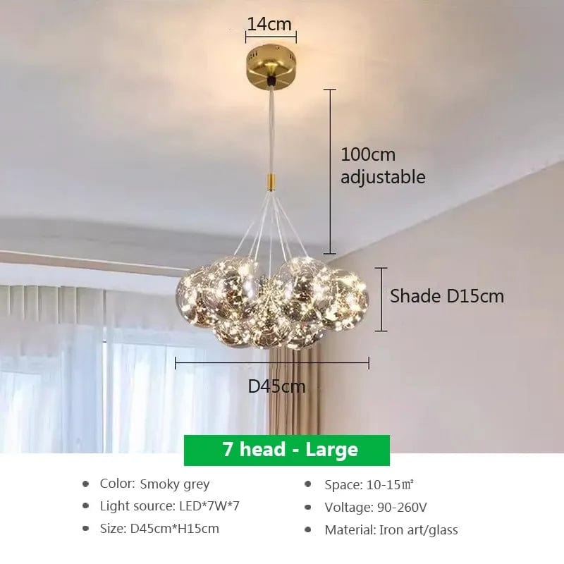 Suspension LED en verre design Nordique Moderne | Marco Lucetti