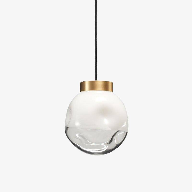 Suspension LED en verre doré « Hang Luxe » | Marco Lucetti