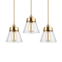 Suspension LED en verre doré Light Loft | Marco Lucetti