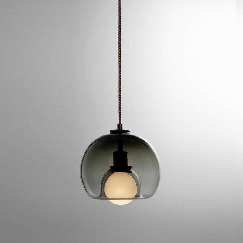 Suspension LED en verre fumé de style moderne | Marco Lucetti