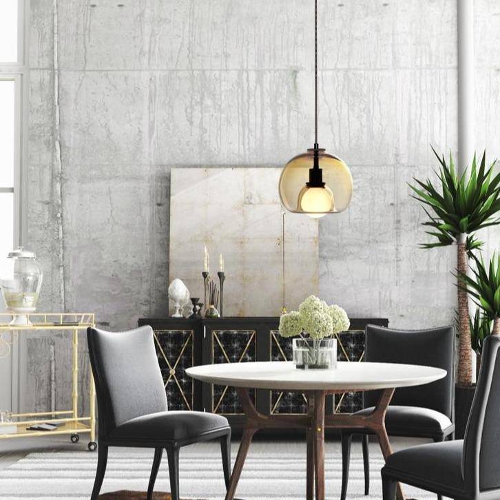 Suspension LED en verre fumé de style moderne | Marco Lucetti