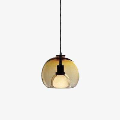 Suspension LED en verre fumé de style moderne | Marco Lucetti Ambré