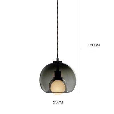 Suspension LED en verre fumé de style moderne | Marco Lucetti Gris fumé