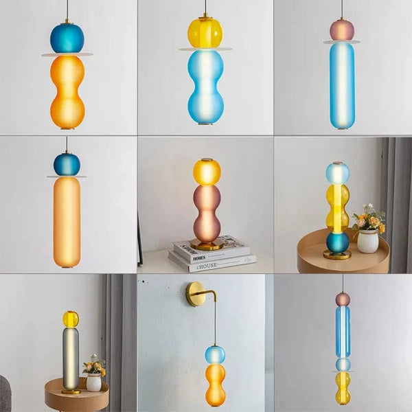 Suspension LED en verre fumé Glow | Marco Lucetti