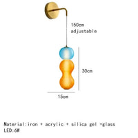 Suspension LED en verre fumé Glow | Marco Lucetti Applique A / Lumière chaude