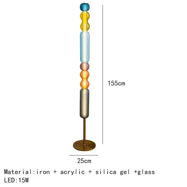 Suspension LED en verre fumé Glow | Marco Lucetti Lampadaire / Lumière chaude