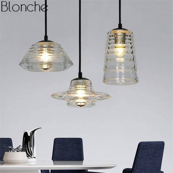 Suspension LED en verre fumé Industrial. | Marco Lucetti