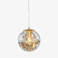 Suspension LED en verre Golden Bloom par Kevin Reilly | Marco Lucetti