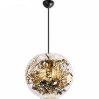 Suspension LED en verre Golden Bloom par Kevin Reilly | Marco Lucetti