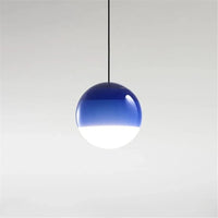 Suspension LED en verre inspiré du design nordique pour hôtellerie et chambre prestigieuse | Marco Lucetti Bleu / Diamètre 15 cm