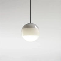 Suspension LED en verre inspiré du design nordique pour hôtellerie et chambre prestigieuse | Marco Lucetti Gris / Diamètre 15 cm