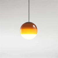 Suspension LED en verre inspiré du design nordique pour hôtellerie et chambre prestigieuse | Marco Lucetti Jaune / Diamètre 15 cm