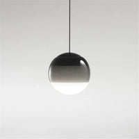 Suspension LED en verre inspiré du design nordique pour hôtellerie et chambre prestigieuse | Marco Lucetti Noir / Diamètre 15 cm