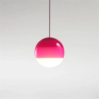 Suspension LED en verre inspiré du design nordique pour hôtellerie et chambre prestigieuse | Marco Lucetti Rose / Diamètre 15 cm