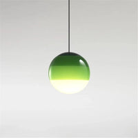Suspension LED en verre inspiré du design nordique pour hôtellerie et chambre prestigieuse | Marco Lucetti Vert / Diamètre 15 cm