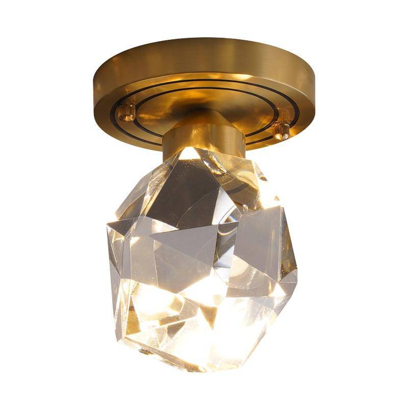 Suspension LED en verre Luxury Crystal Gold | Marco Lucetti