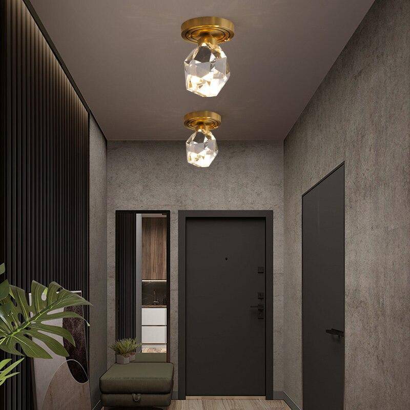 Suspension LED en verre Luxury Crystal Gold | Marco Lucetti