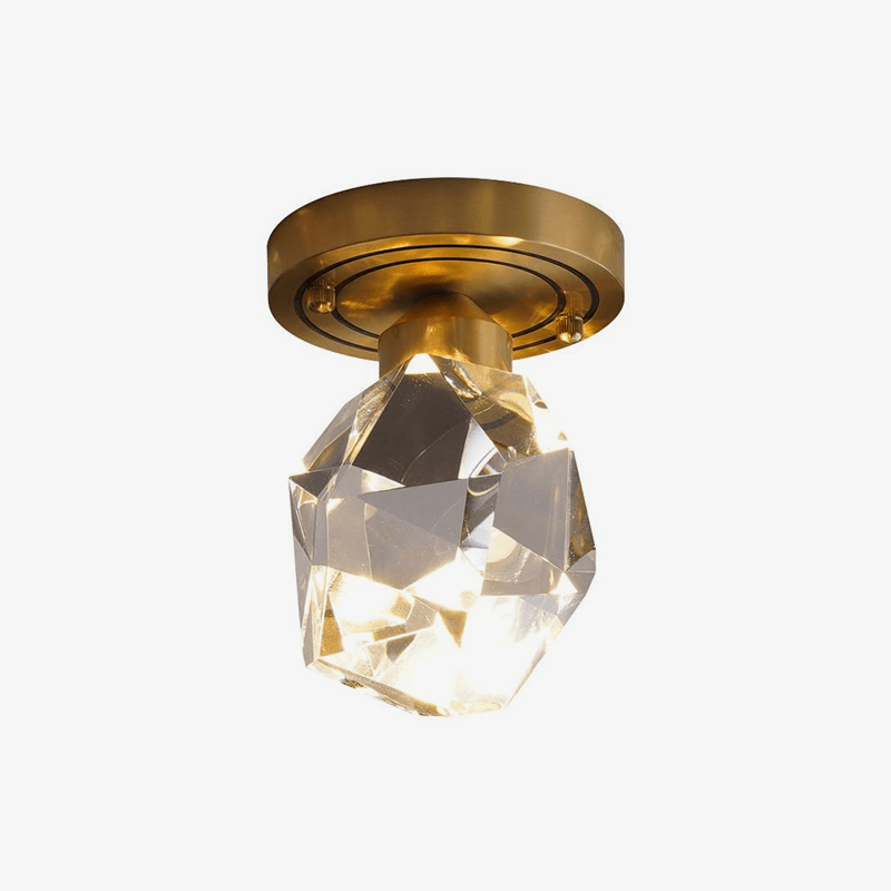 Suspension LED en verre Luxury Crystal Gold | Marco Lucetti