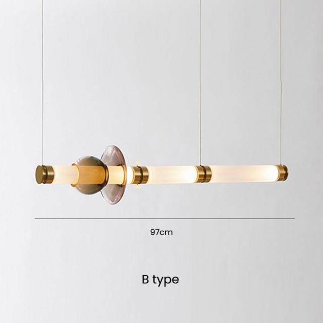 Suspension LED en verre ovale Luxury | Marco Lucetti A / 97cm