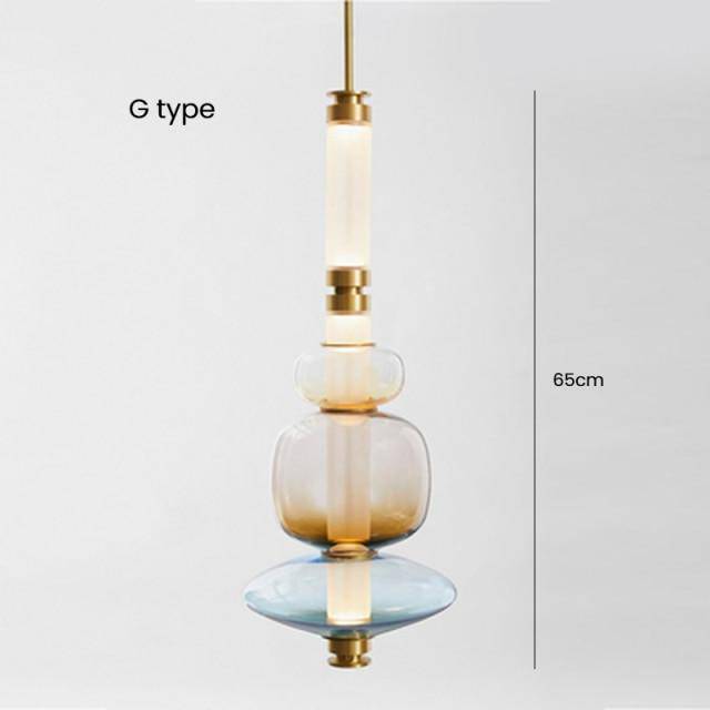 Suspension LED en verre ovale Luxury | Marco Lucetti A / H65cm