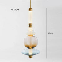 Suspension LED en verre ovale Luxury | Marco Lucetti A / H65cm