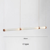 Suspension LED en verre ovale Luxury | Marco Lucetti B / 102cm