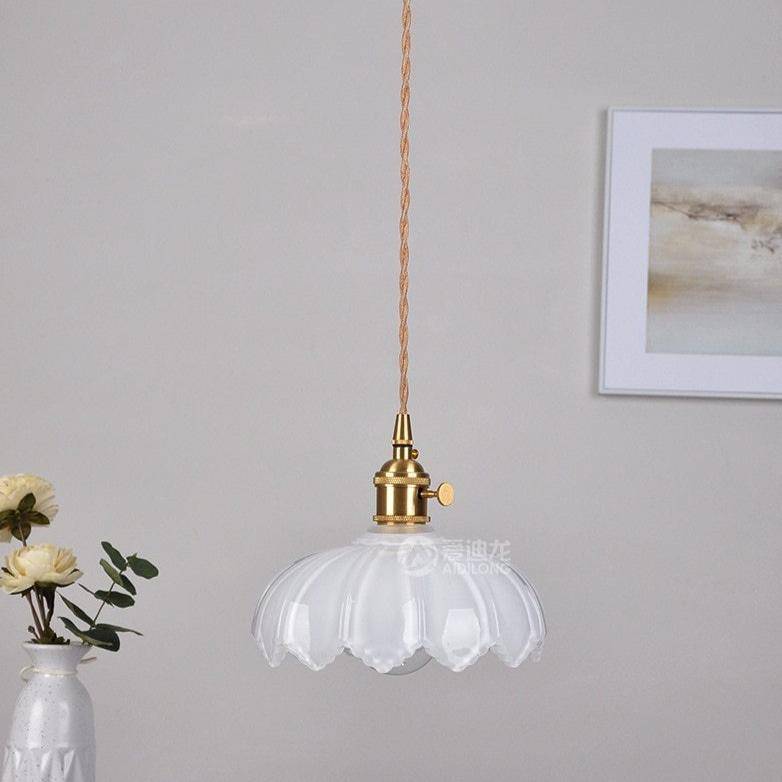 Suspension LED en verre rétro pour Hôtel. | Marco Lucetti Blanc - 16x20cm