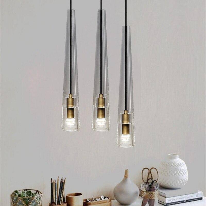 Suspension LED en verre Shadow Longue | Marco Lucetti