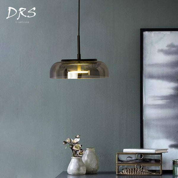 Suspension LED en verre Steel Glow | Marco Lucetti