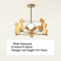 Suspension LED Étoile Bois Diamond | Marco Lucetti Diamant gris