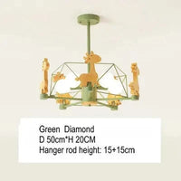 Suspension LED Étoile Bois Diamond | Marco Lucetti Diamant vert
