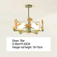 Suspension LED Étoile Bois Diamond | Marco Lucetti Étoile verte