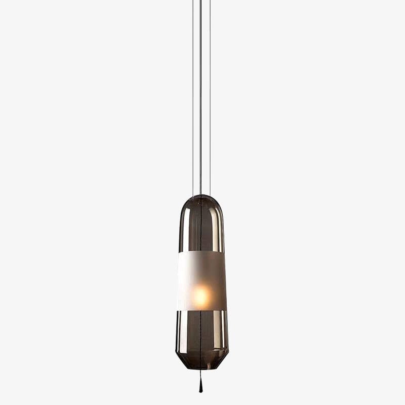 Suspension LED Favia en verre design | Marco Lucetti Gris fumé / Chaude