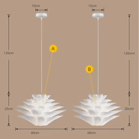 Suspension LED Fleur - 40cm ou 60cm | Marco Lucetti